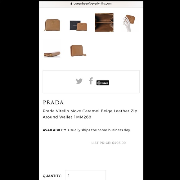 (Sold) Prada Around Wallet - Picture 6 of 6